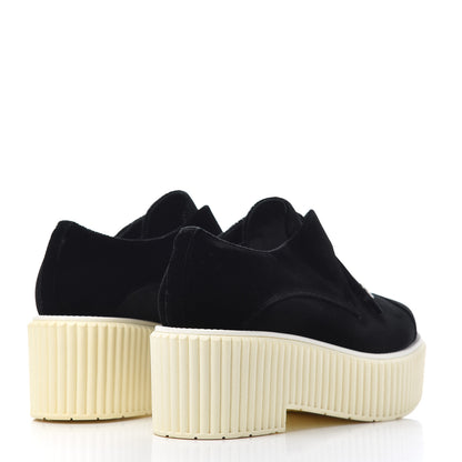 Chanel Velvet Mocassin Loafers 38 Black 4 of 10