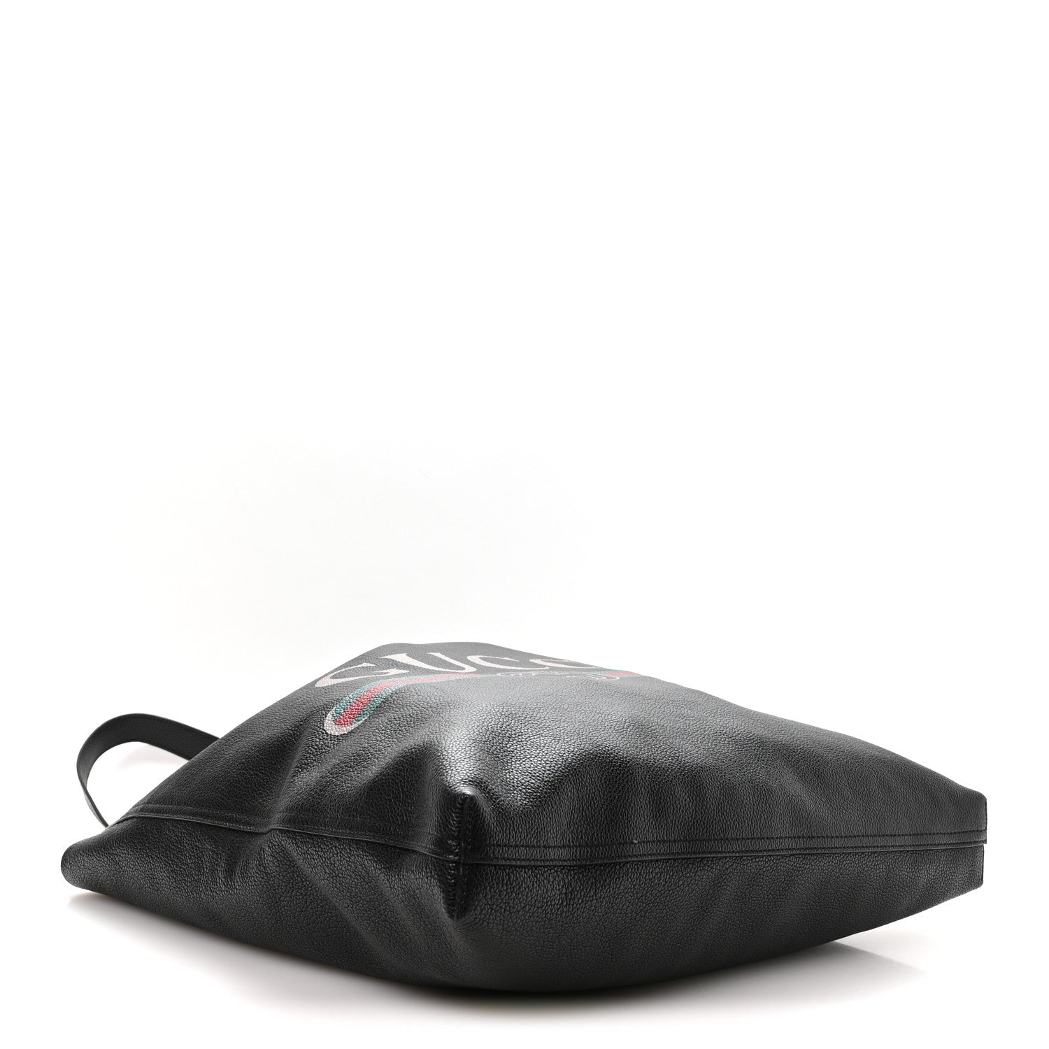 Gucci Calfskin Mens Logo Vertical Shopping Tote Black 4 of 10