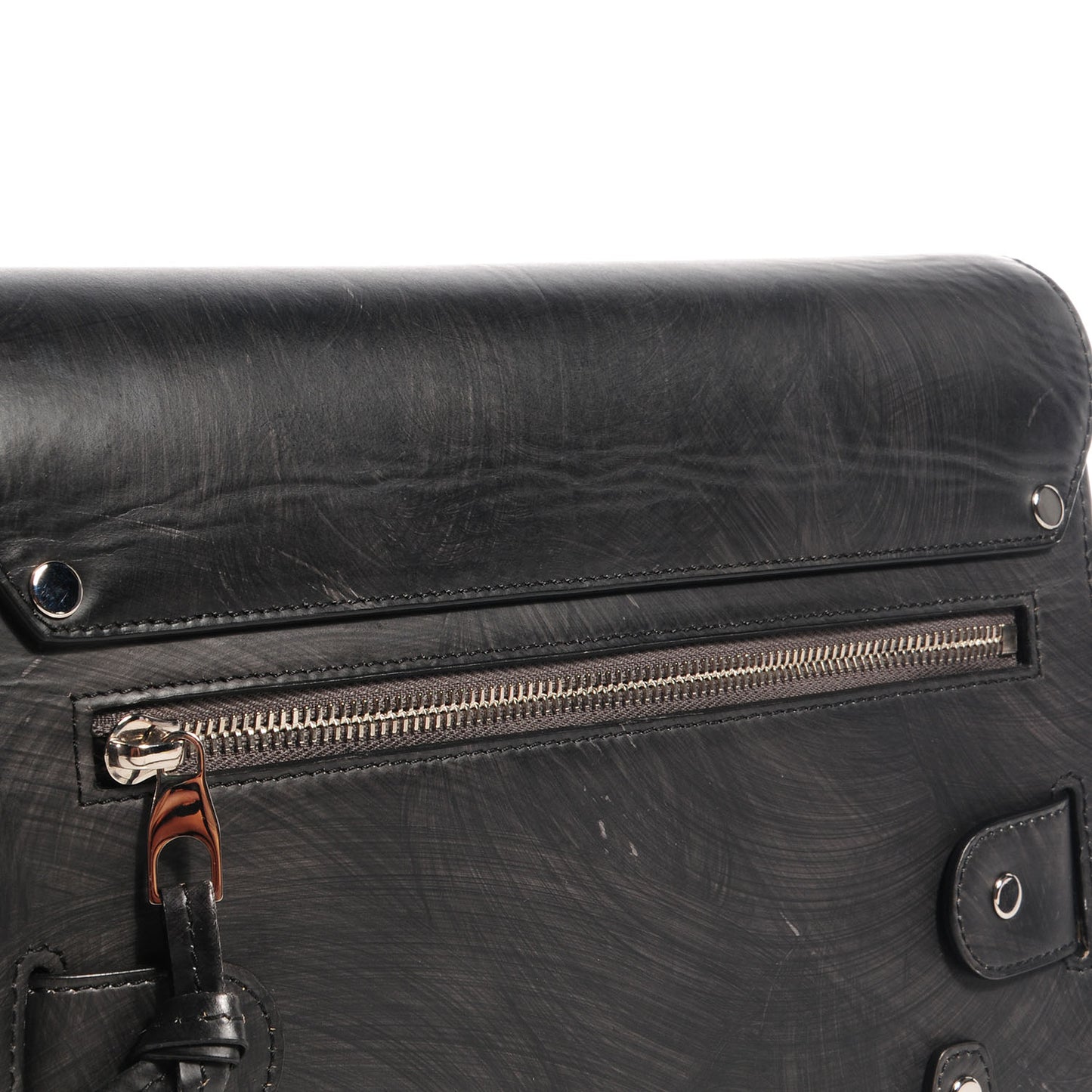 Leather PS11 Classic Shoulder Bag Chalkboard Black