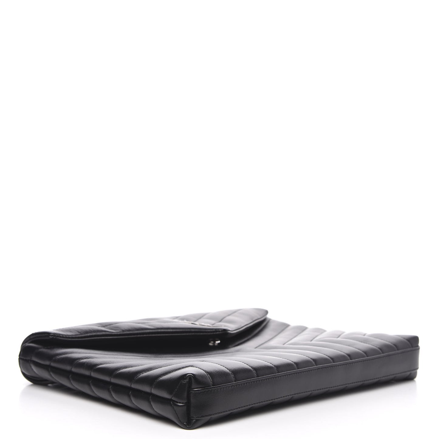 Calfskin Y Quilted Monogram Loulou Document Holder Black