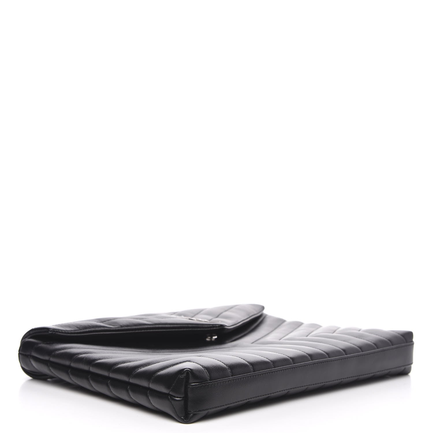 Saint Laurent Calfskin Y Quilted Monogram Loulou Document Holder Black 4 of 11
