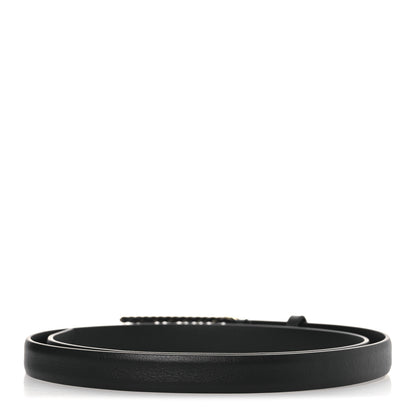 Chanel Calfskin Crystal Chain Logo Belt 75 30 Black 2 of 8