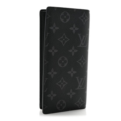 Louis Vuitton Monogram Eclipse Brazza Wallet 3 of 10