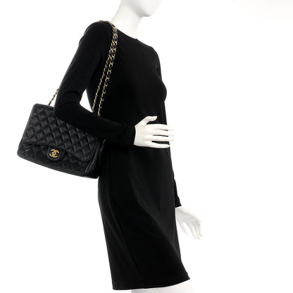 Chanel Caviar Quilted Jumbo Single Flap Black 2 of 14