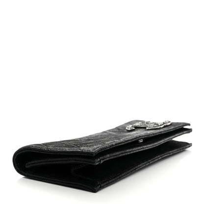 Chanel Iridescent Calfskin Crystal Quilted CC Clutch Black 4 of 7