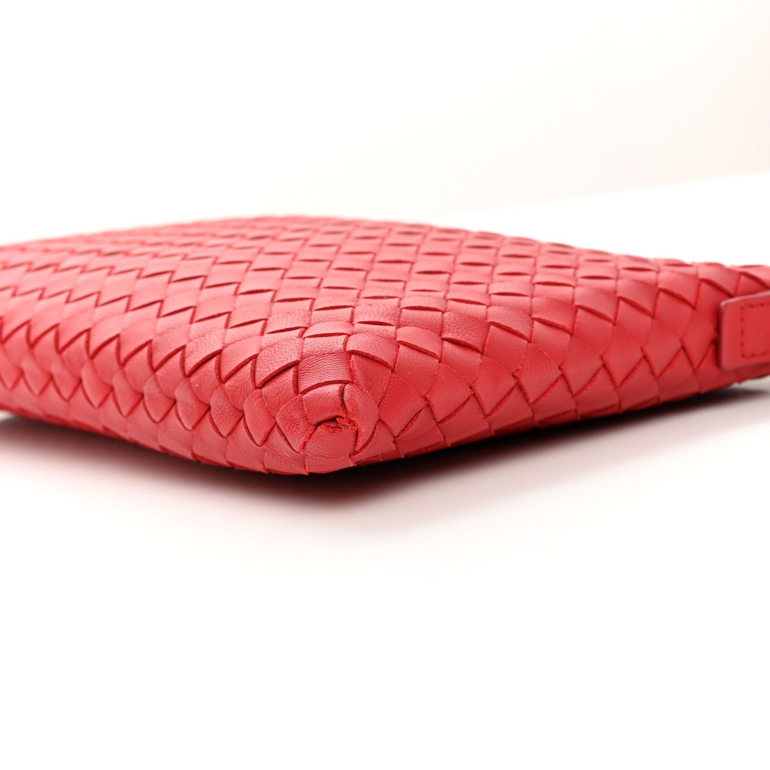 Bottega Veneta Nappa Intrecciato Biletto Chain Crossbody Red 10 of 11
