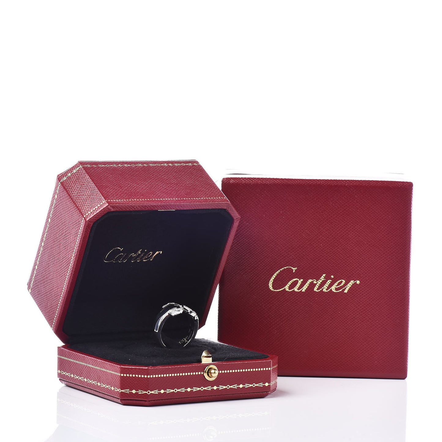 18K White Gold Diamond C De Ring 51 5.75