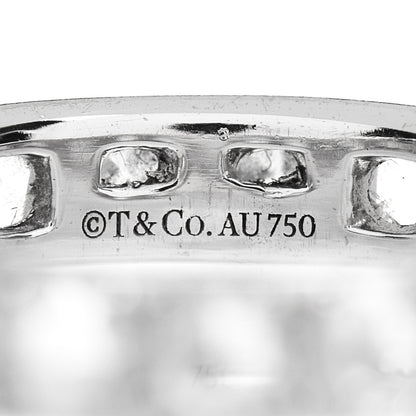 Tiffany 18K White Gold Diamond Metro Rose Cut Eternity Band Ring 53 6.5 4 of 5