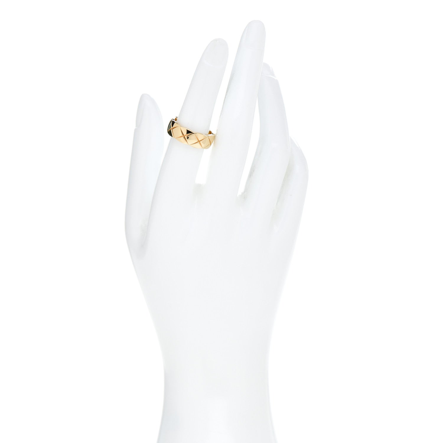 Chanel 18K Yellow Gold Small Coco Crush Ring 53 6.25 2 of 5