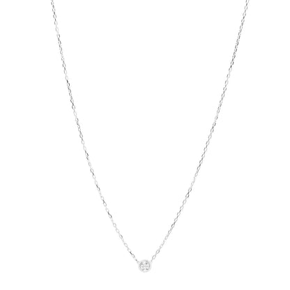 Cartier 18K White Gold Diamond LM D'Amour Pendant Necklace 1 of 5