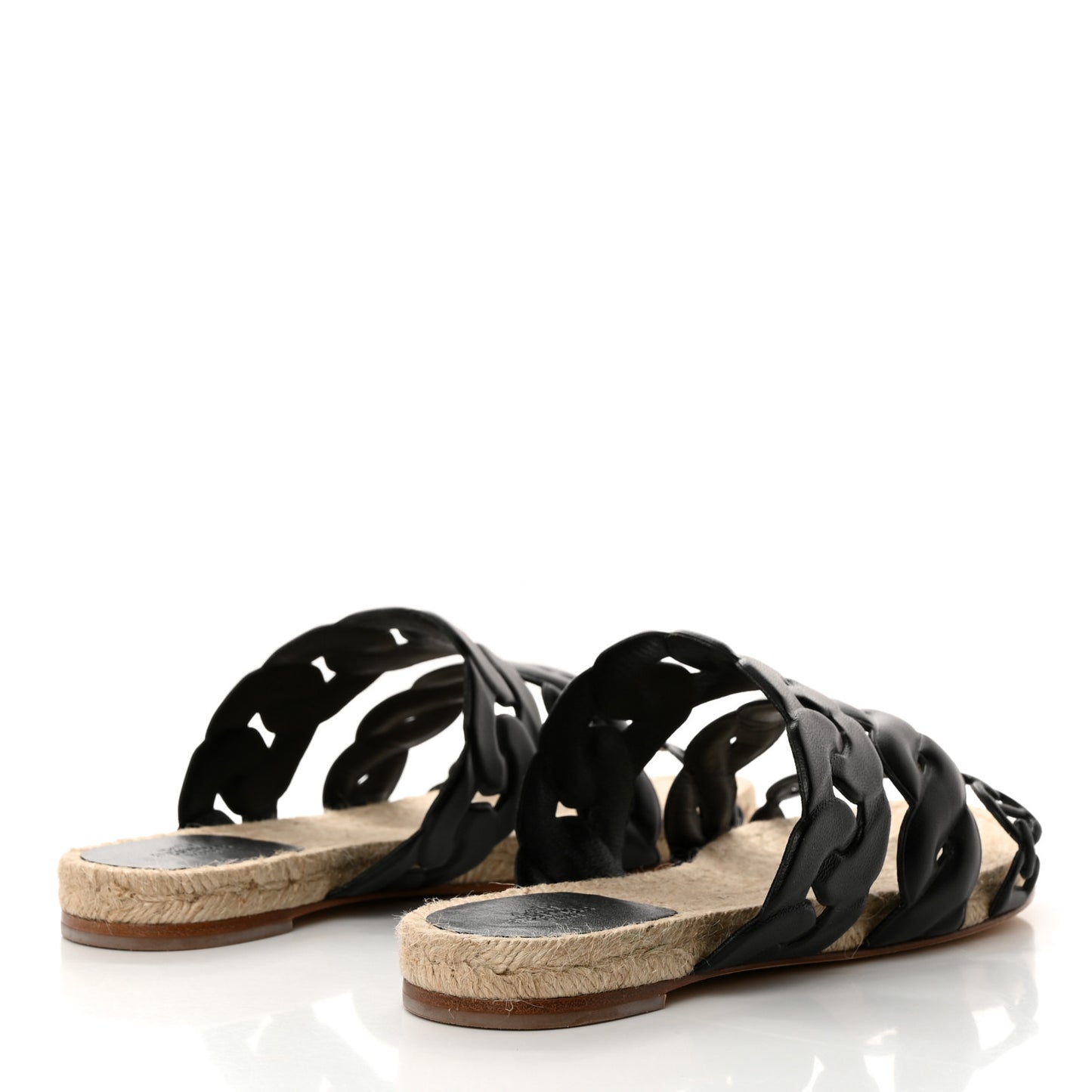 Nappa Gwen Espadrille Sandals 39 Black