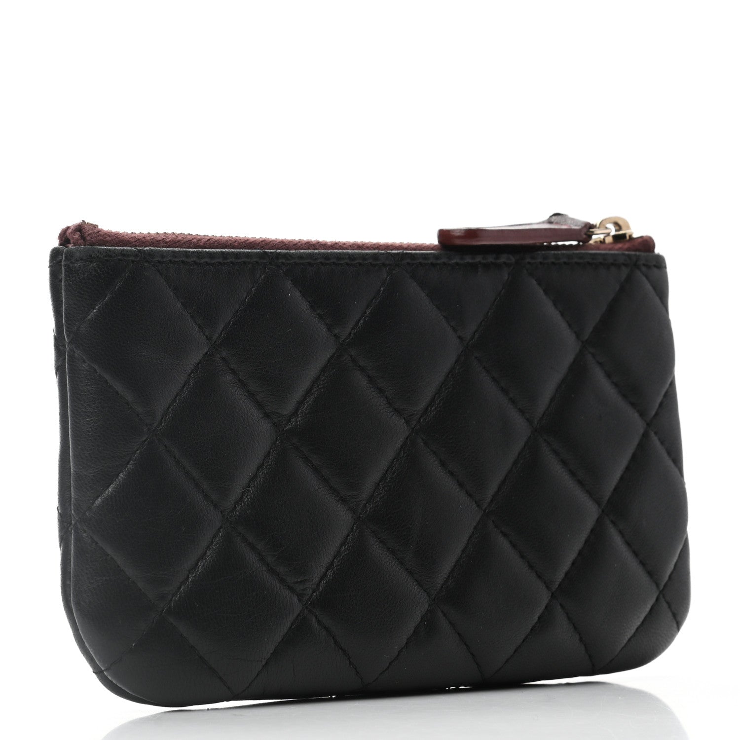 Chanel Lambskin Quilted Small Cosmetic Case Black 3 of 7