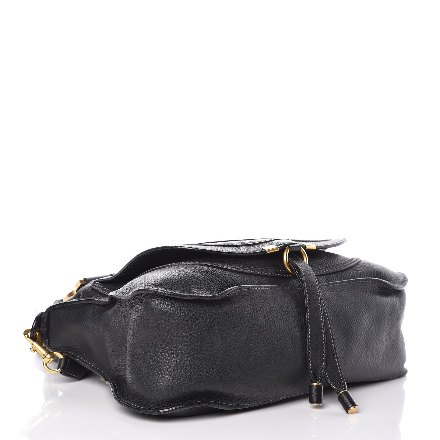 Calfskin Medium Marcie Satchel Black