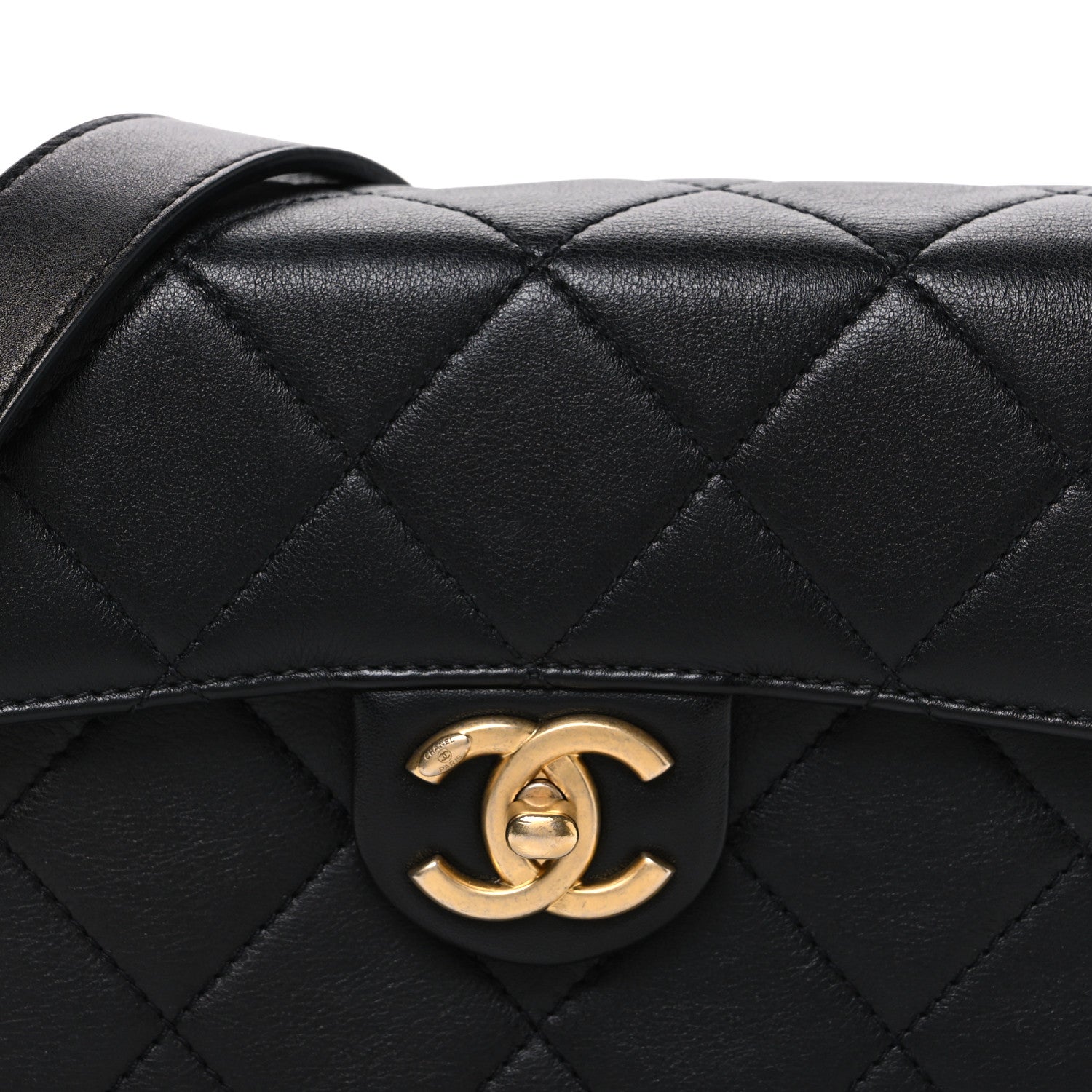 Chanel Calfskin Quilted Moon Messenger Black 7 of 9