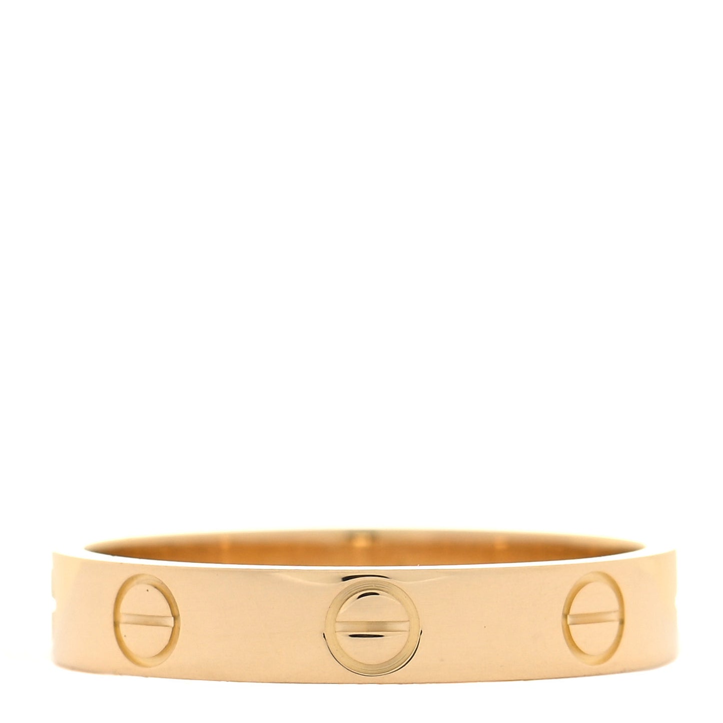 18K Yellow Gold 3.5mm LOVE Wedding Band Ring 55 7.25