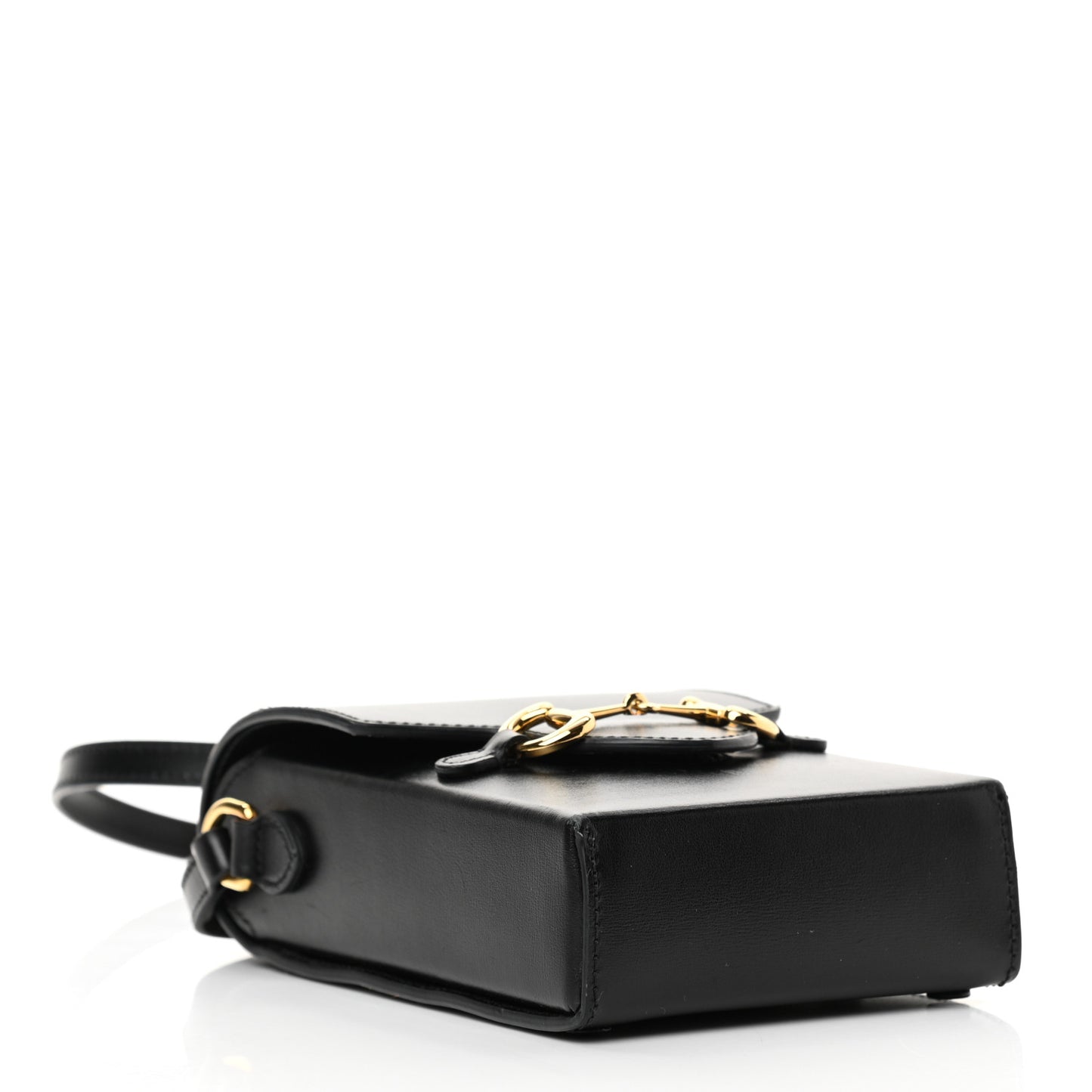 Boarded Plutone Calfskin Mini Horsebit 1955 Crossbody Bag Black