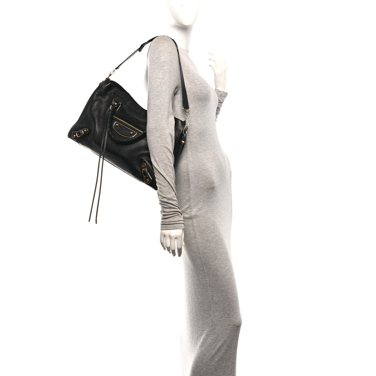 Chevre Gold Metallic Edge Hardware City Black