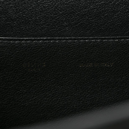 Celine Snakeskin Suede Small Trapeze Black 6 of 8
