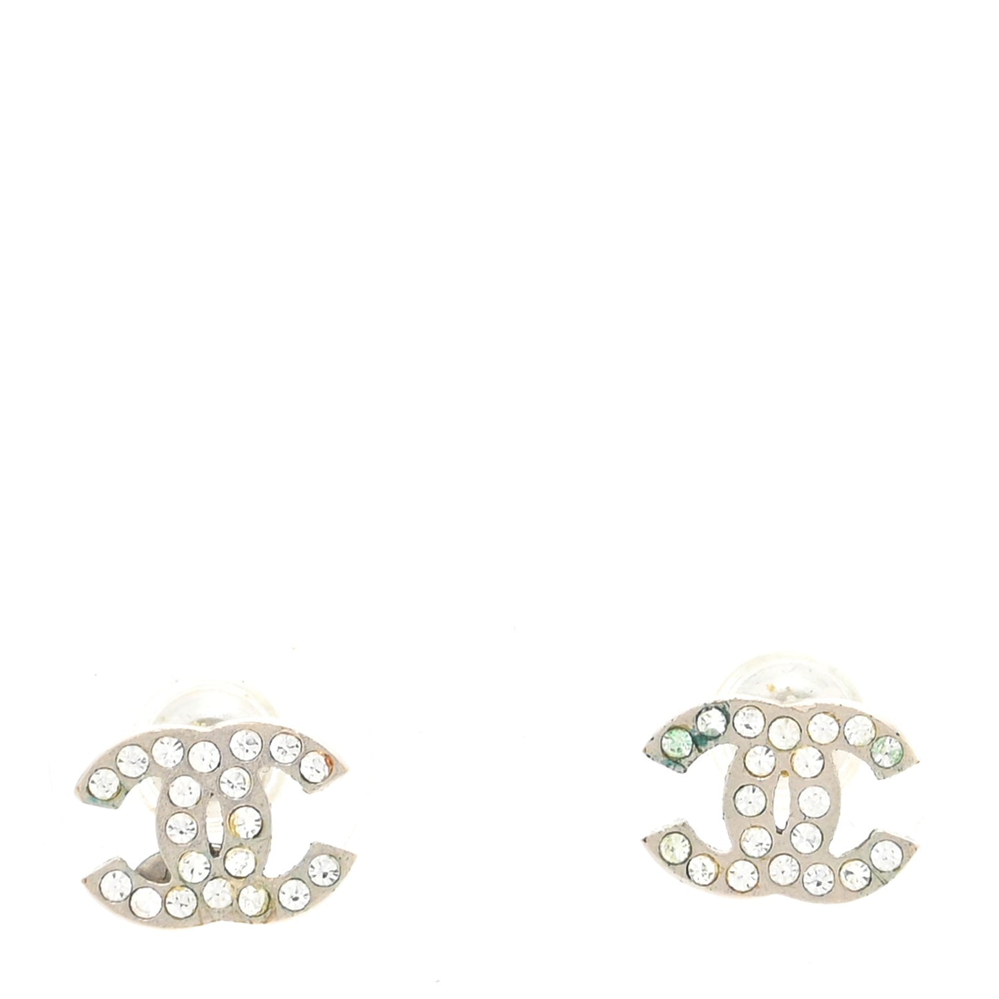 Crystal Mini Timeless CC Earrings Silver