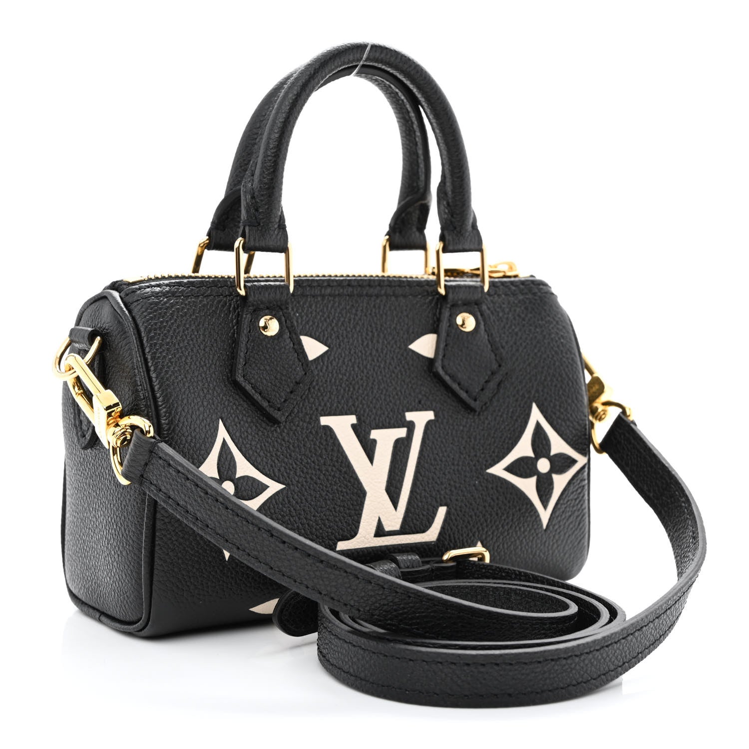 Louis Vuitton Empreinte Monogram Giant Nano Speedy Black Beige 2 of 8