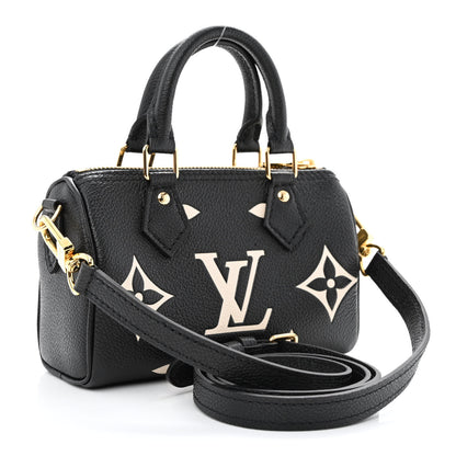 Louis Vuitton Empreinte Monogram Giant Nano Speedy Black Beige 2 of 8