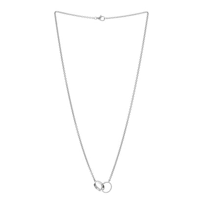 Cartier 18K White Gold Interlocking LOVE Necklace 3 of 5