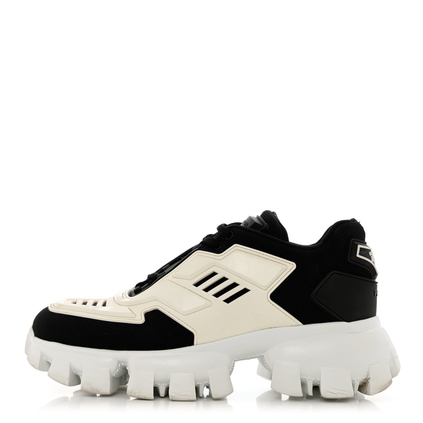 Rubber Technical Knit Fabric Cloudbust Thunder Sneakers 37.5 Black White