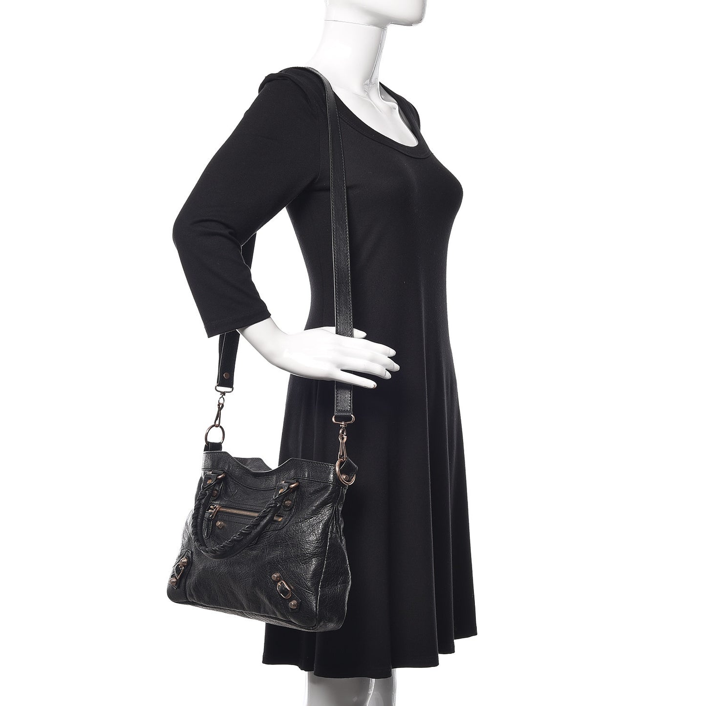 Agneau Giant 12 Rose Gold Hardware Town Black