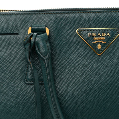 Prada Saffiano Medium Galleria Double Zip Tote Ottanio 14 of 17