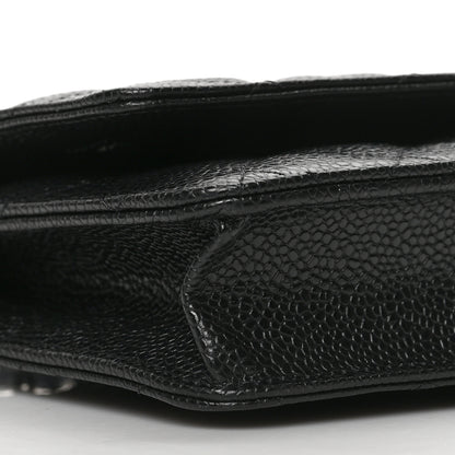 Chanel Caviar Quilted Wallet On Chain WOC Black 10 of 12