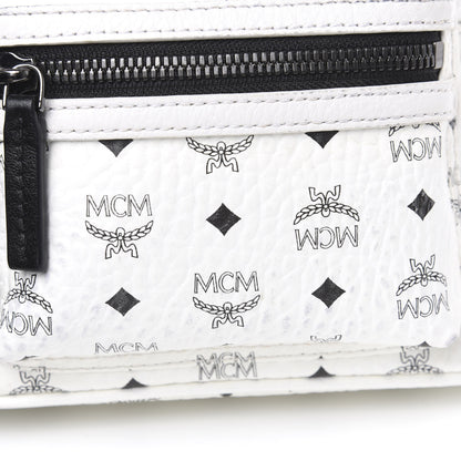 MCM Visetos Side Stud X-Mini Stark Bebe Boo Backpack White 9 of 11
