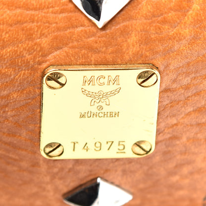 MCM Visetos Small Sprinkle Stud Stark Backpack Cognac 7 of 9