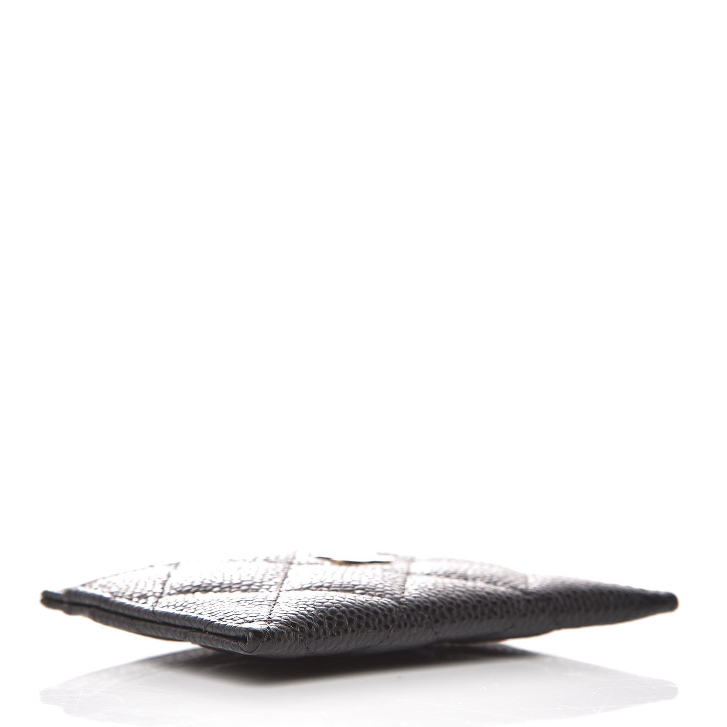 Caviar Quilted Card Holder Black