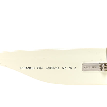 Chanel Acetate Cat Eye Sunglasses 6057 Black White Black White 5 of 7