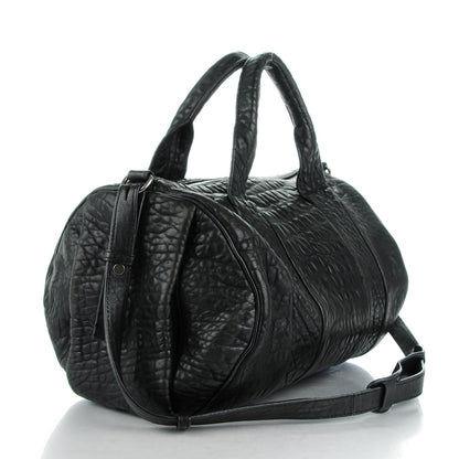 Alexander Wang Pebbled Lambskin Rocco Black Nickel Hardware 3 of 8