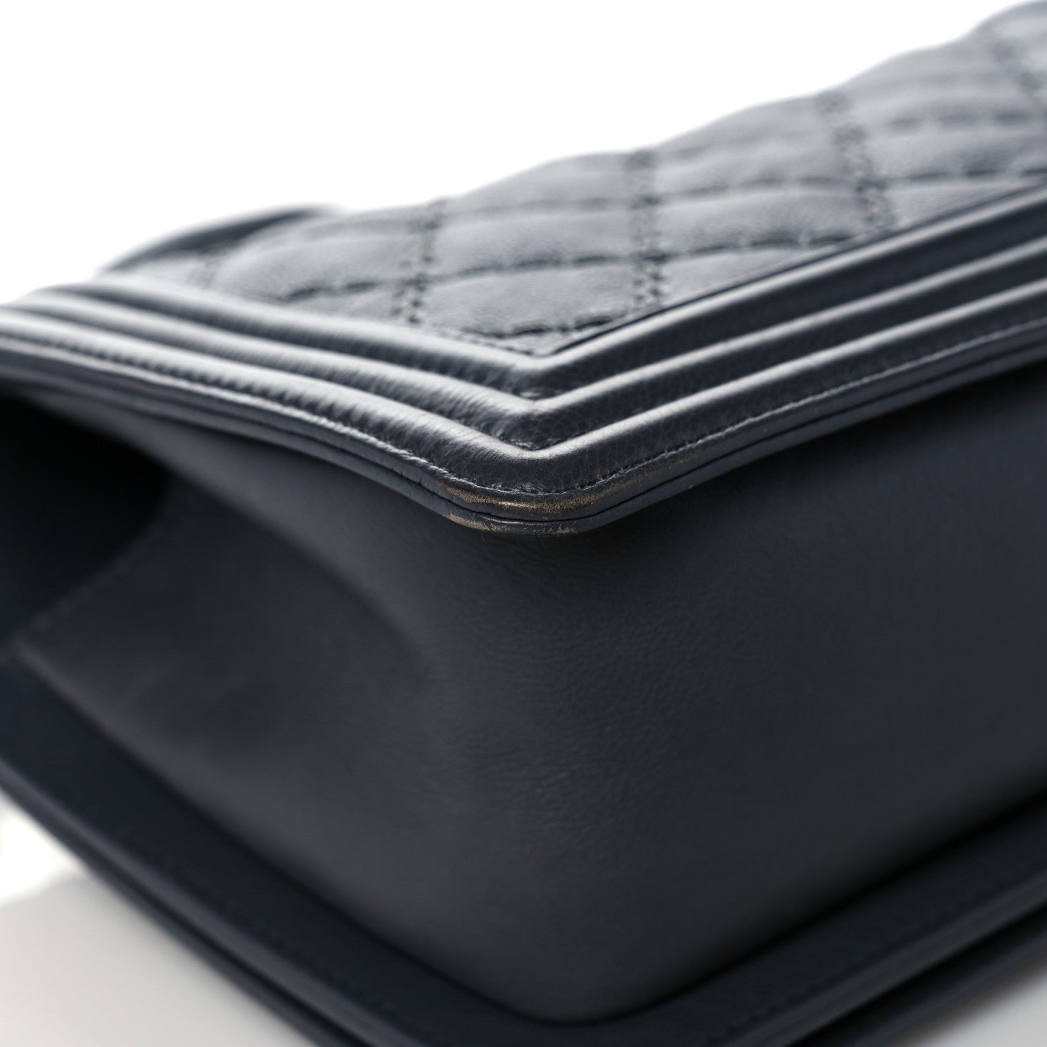 Chanel Calfskin Double Stitch Medium Boy Flap Grey 7 of 13