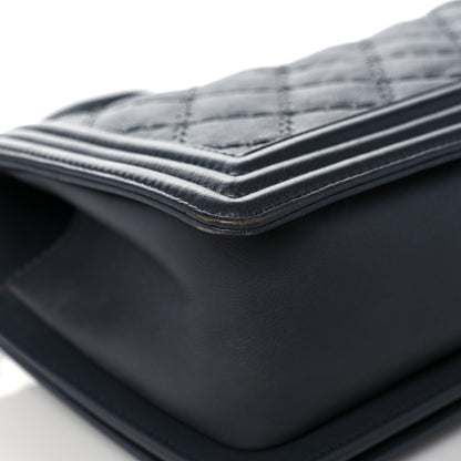 Chanel Calfskin Double Stitch Medium Boy Flap Grey 7 of 13