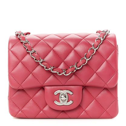Chanel Lambskin Quilted Mini Square Flap Dark Pink 1 of 11