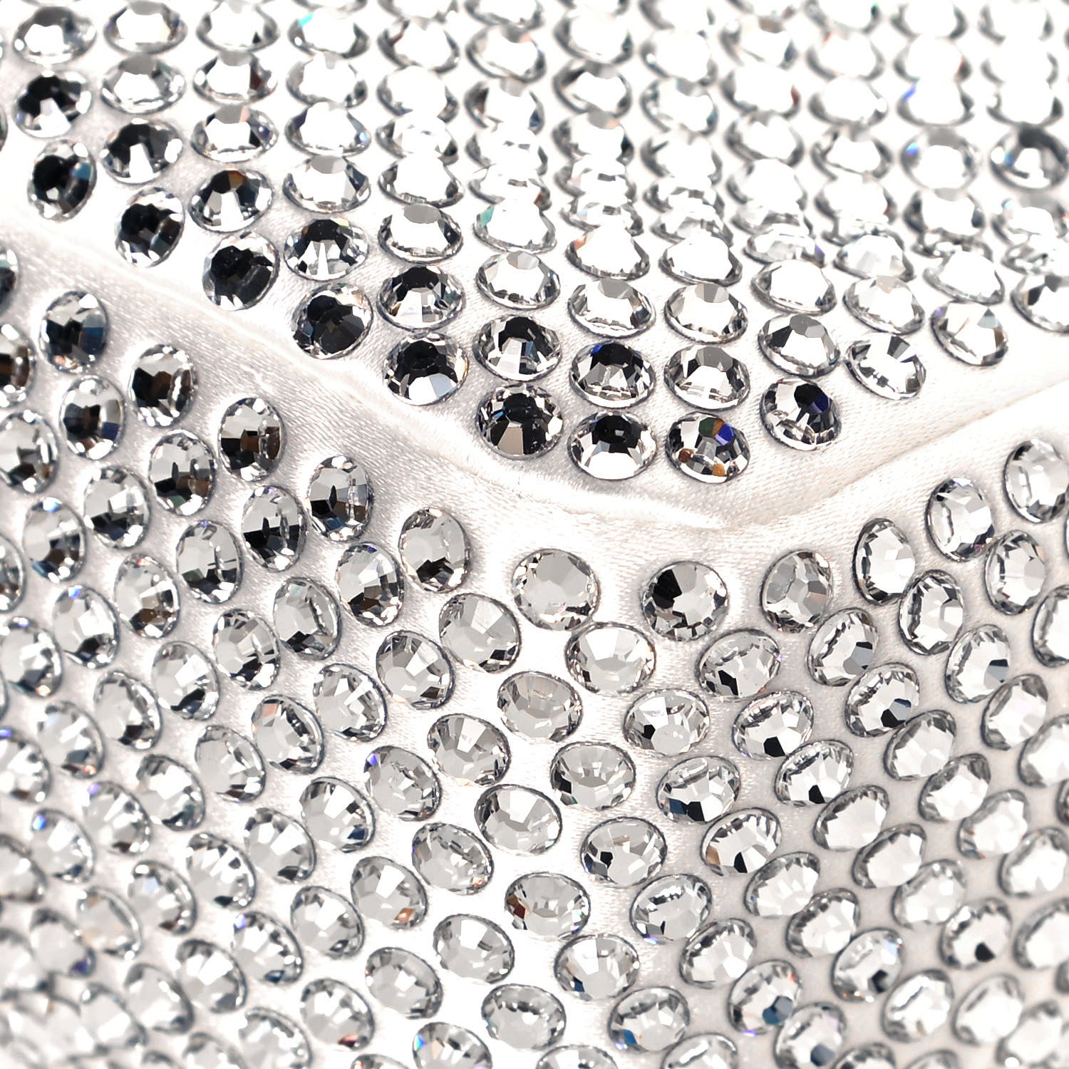 Prada Satin Crystal Mini Re-Edition 2000 Bag White 6 of 12