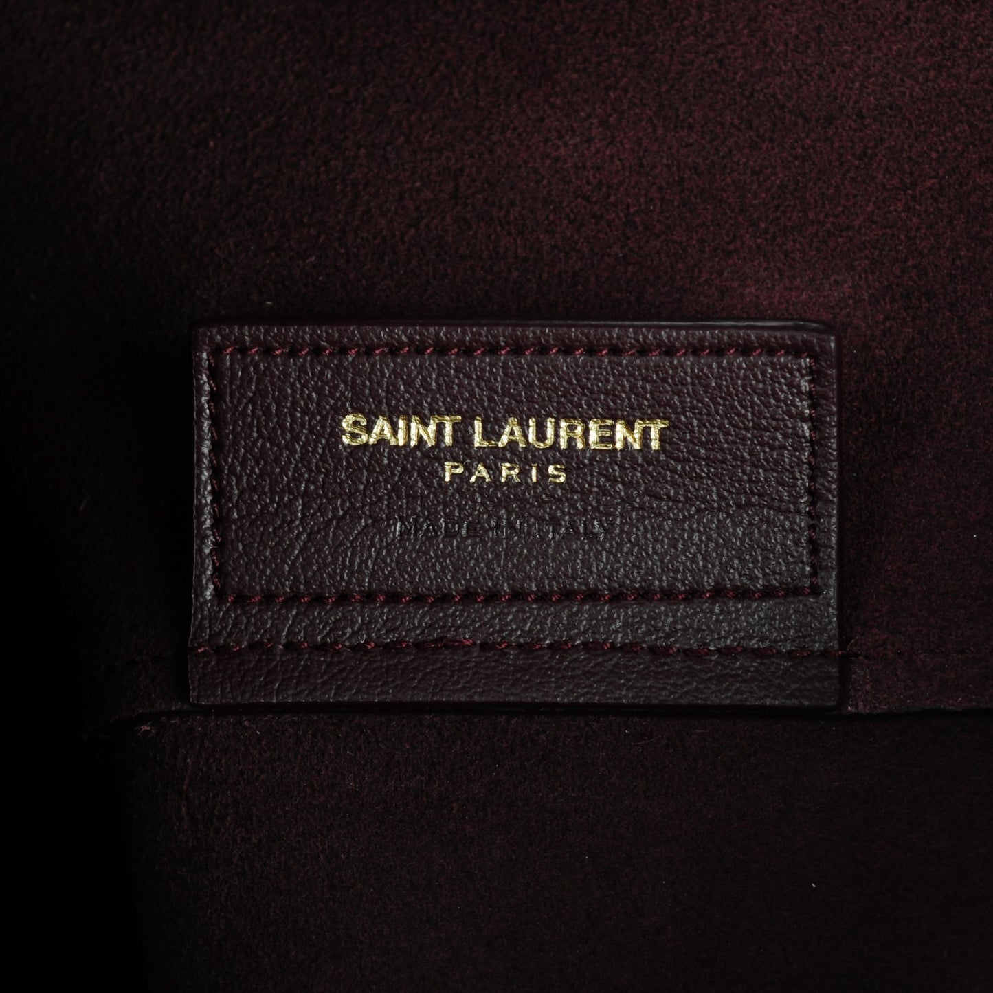Calfskin Large Shopping Tote Bordeaux