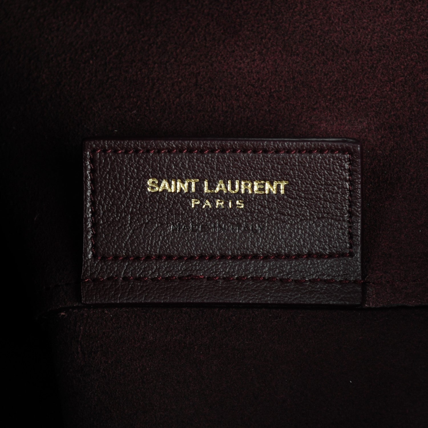 Saint Laurent Calfskin Large Shopping Tote Bordeaux 7 of 8