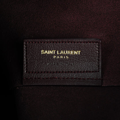 Saint Laurent Calfskin Large Shopping Tote Bordeaux 7 of 8