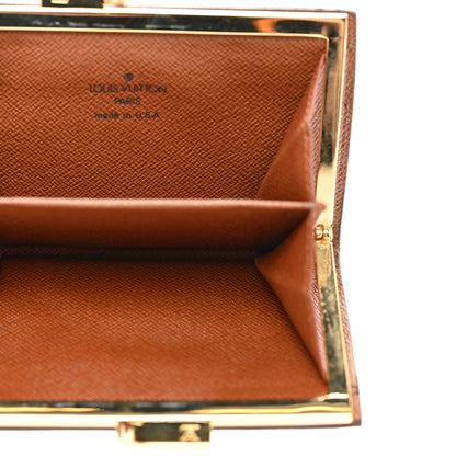 Louis Vuitton Monogram French Kiss Lock Coin Purse 5 of 8