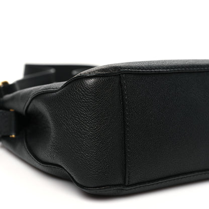 Burberry Soft Grain Calfskin House Check Small Helmsley Crossbody Black 8 of 14