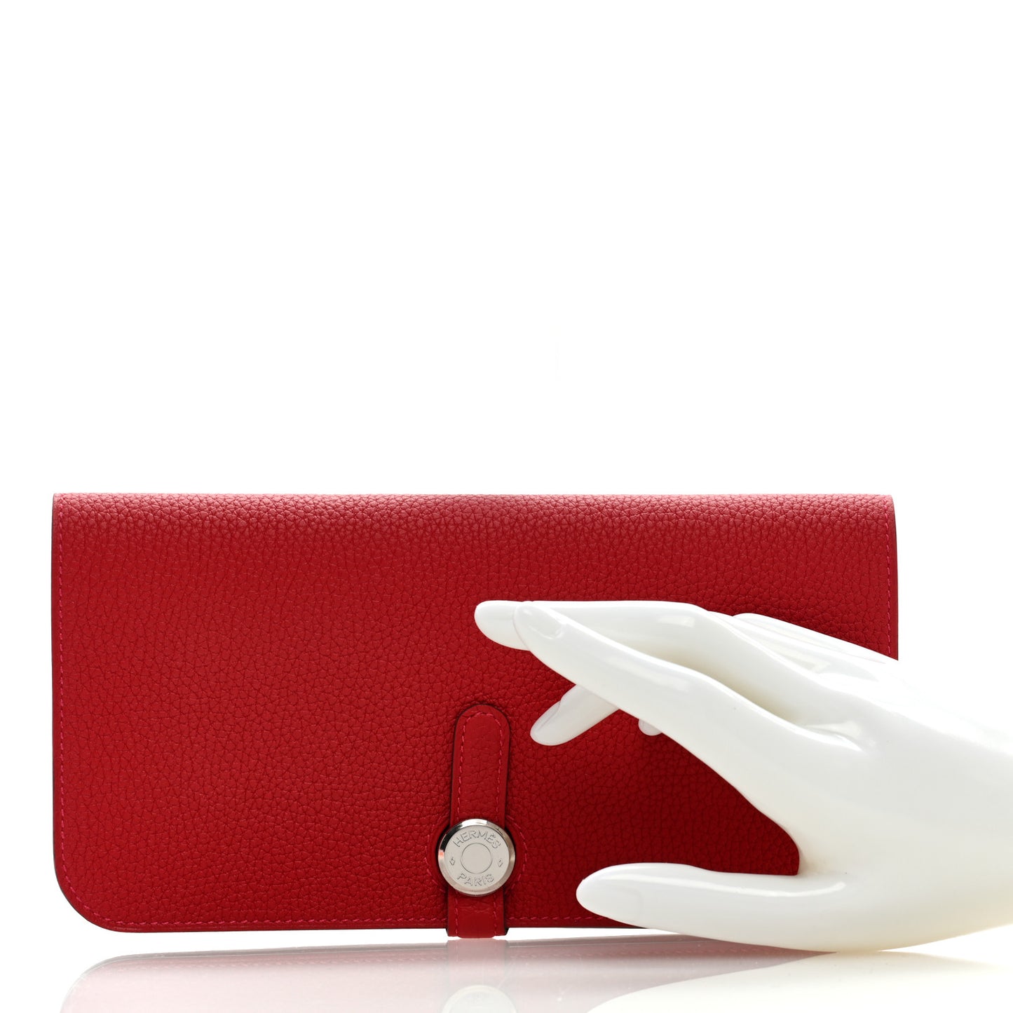 Togo Dogon Recto Verso Wallet Rouge Casaque