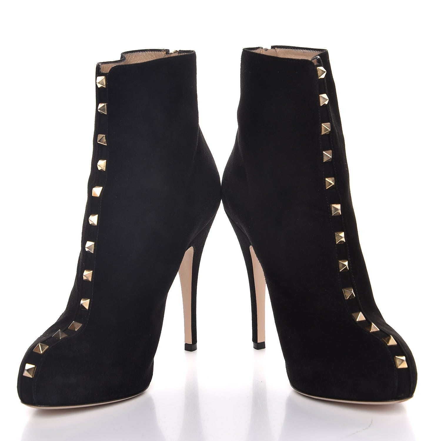 Valentino Garavani Suede Rockstud Ankle Boots 38 Black 5 of 11