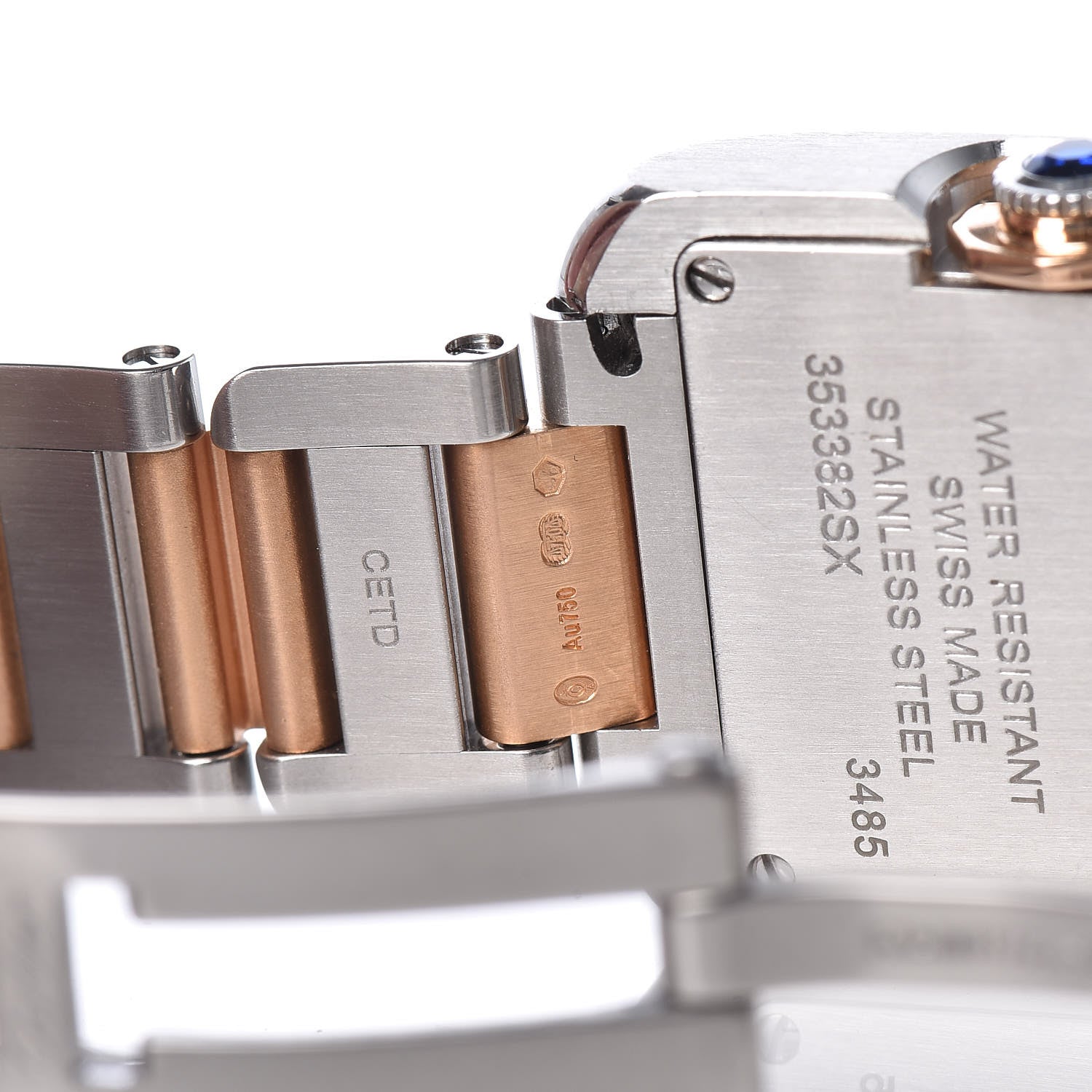 Cartier Stainless Steel 18K Pink Gold Diamond 23mm Tank Anglaise Quartz Watch 10 of 12
