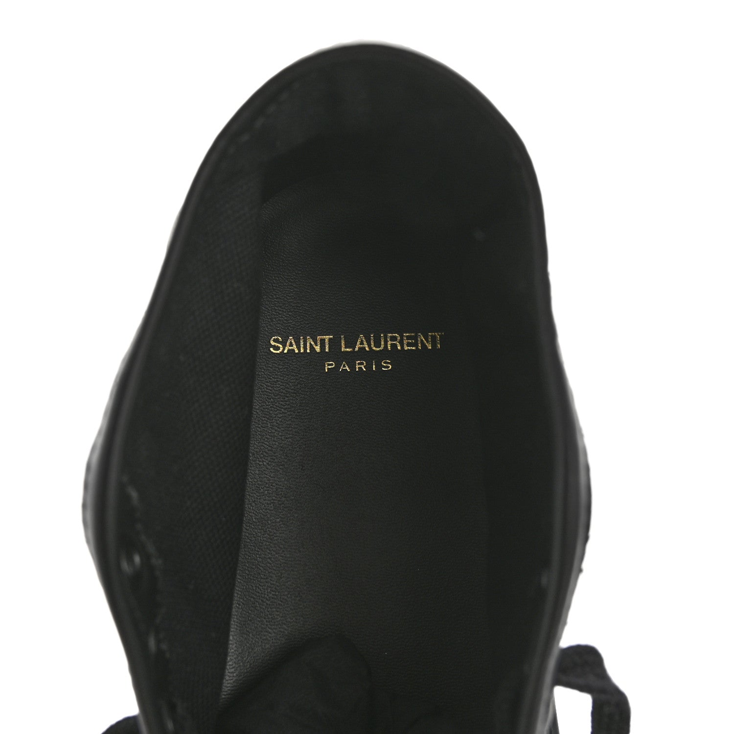 Saint Laurent Lambskin Womens Court Classic SL/39 Mid Top Sneakers 39 Black 7 of 9