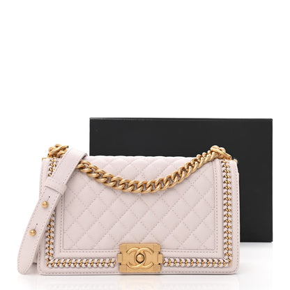 Chanel Caviar Quilted Chain Around Medium Boy Flap Light Purple 12 of 12
