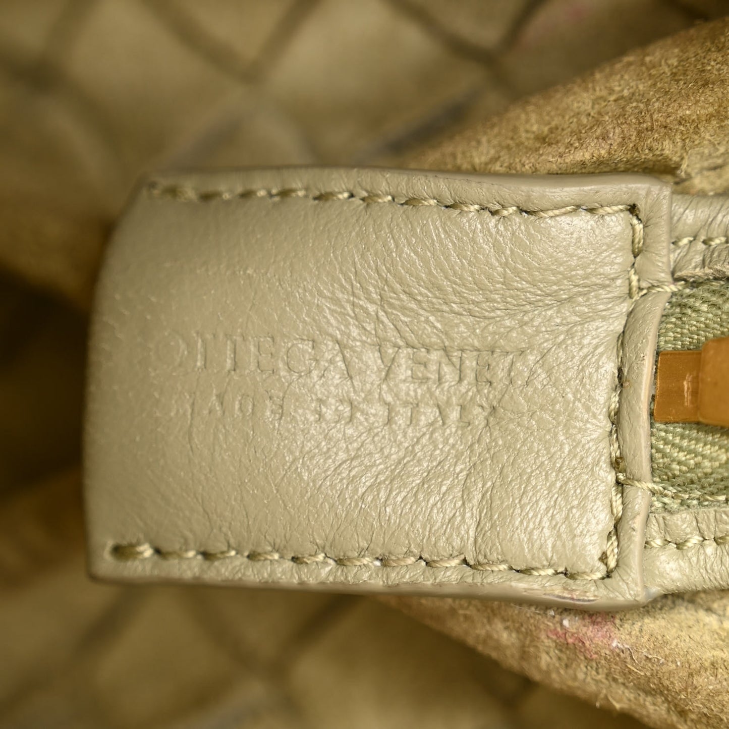 Nappa Intrecciato Mini Loop Camera Bag Travertine